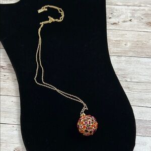 Kate Spade On The Dot Purple, Red and Orange Sphere Pendant necklace